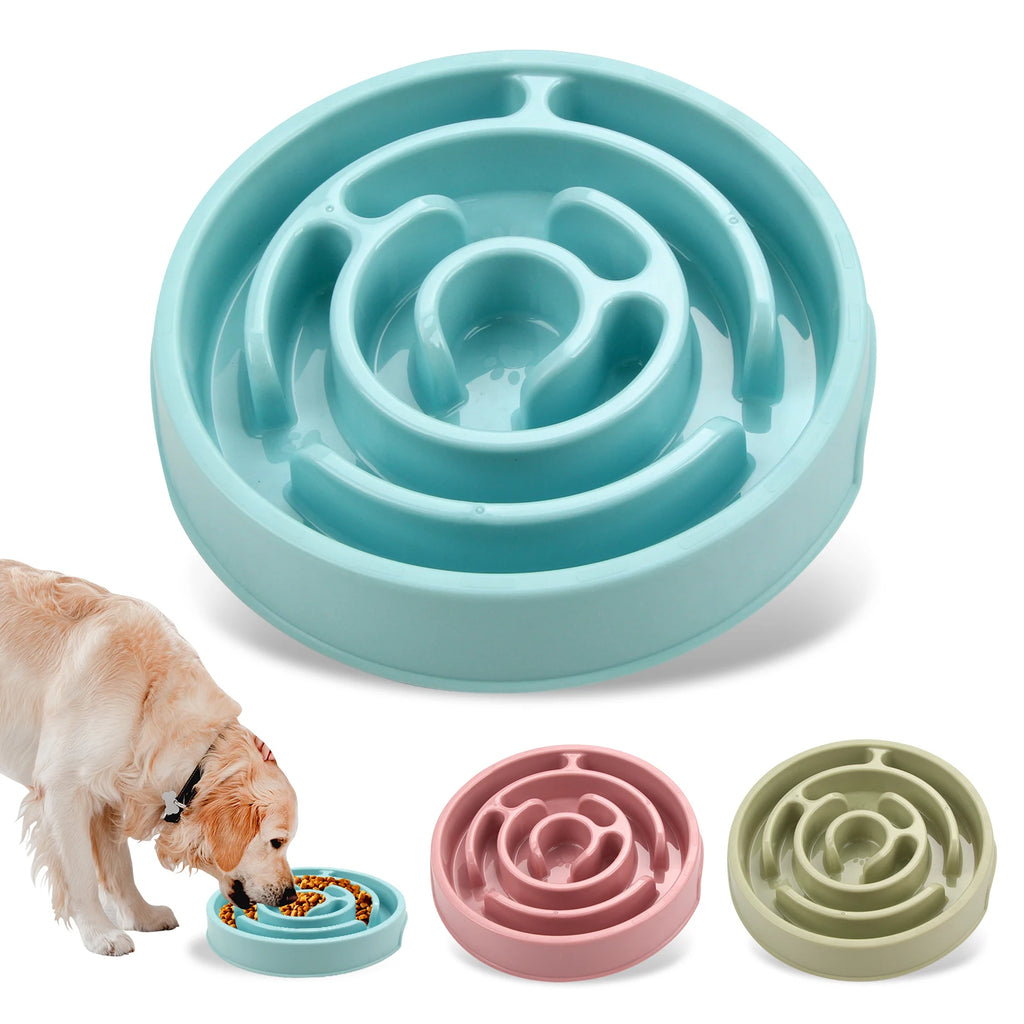 Slow Feeder Dog Bowl – Anti-Gulping Puzzle Bowl for Small & Medium Dogs
