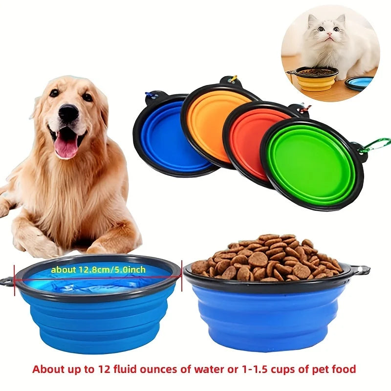 Collapsible Travel Pet Bowl – Portable Silicone Dog & Cat Water Bowl