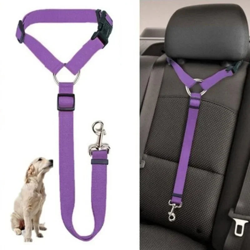 Adjustable Dog Car Seat Belt with Safety Clip | Travel Restraint