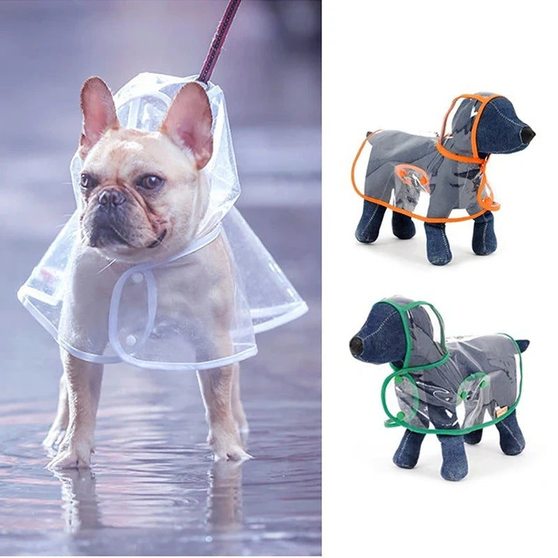 Waterproof Dog Raincoat with Hood – Reflective Pet Rain Jacket for Small & Medium Dogs, Puppy Rain Coat
