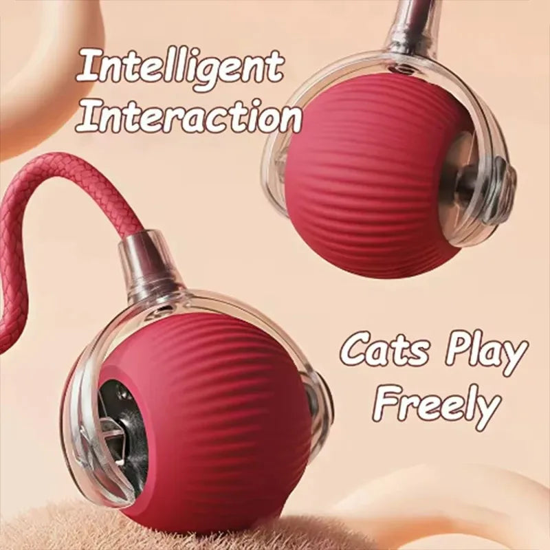 Interactive Suction Cup Cat Toy Ball – Self-Play Teaser Toy