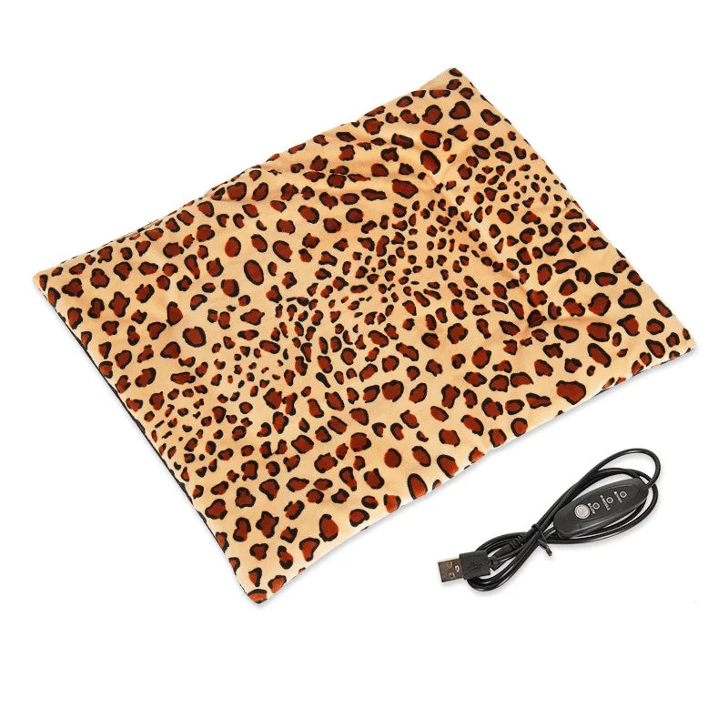 Electric Pet Heating Pad – Waterproof Heated Bed Mat for Dogs & Cats | Adjustable Temperature