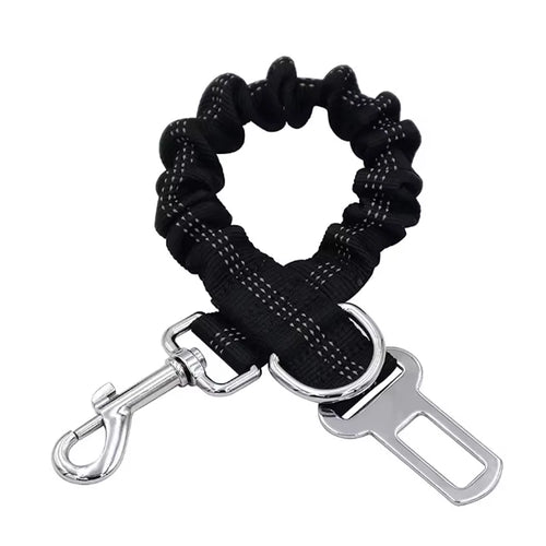Adjustable Dog Car Safety Seat Belt with Shock Absorbing Bungee
