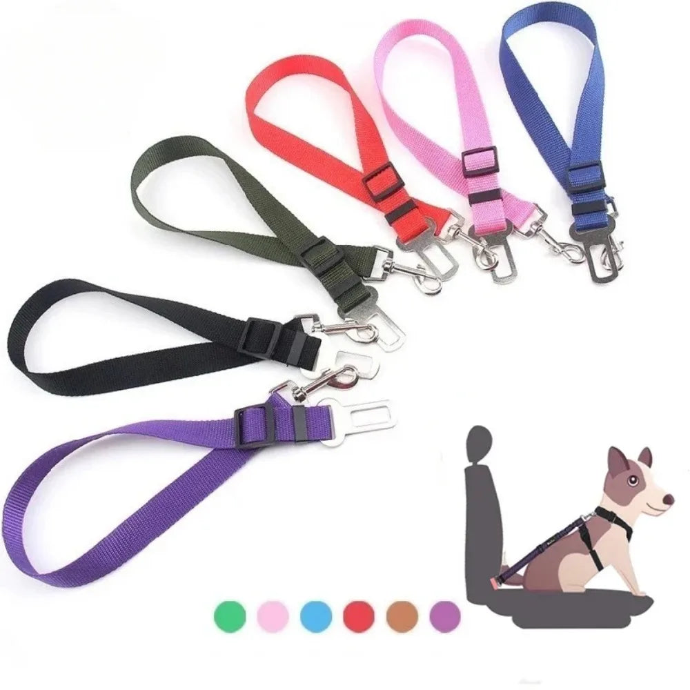 Adjustable Dog Car Seat Belt Safety Leash for Cars