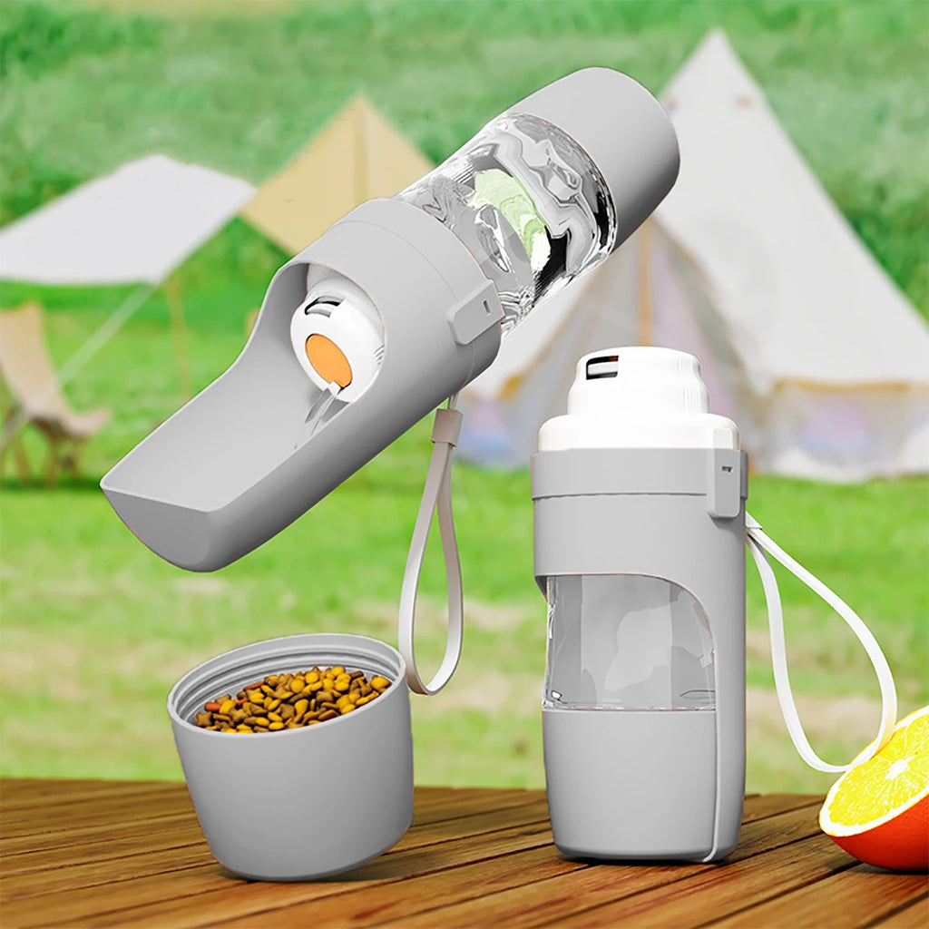 2-in-1 Travel Water Bottle & Food Container for Dogs