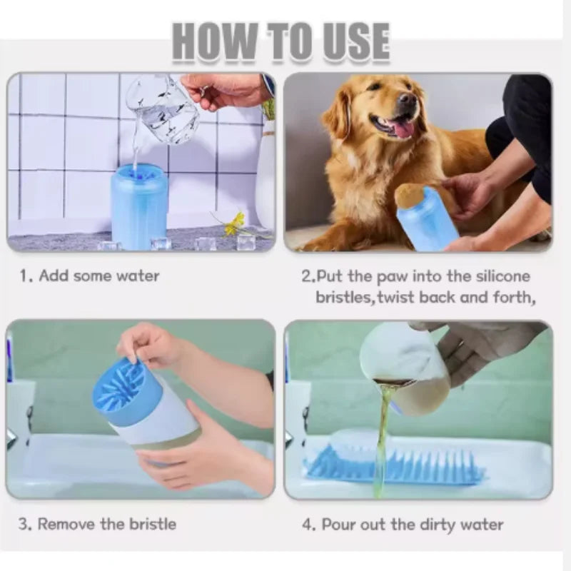 Pet Paw Cleaner Cup – Soft Silicone Dog & Cat Paw Washer