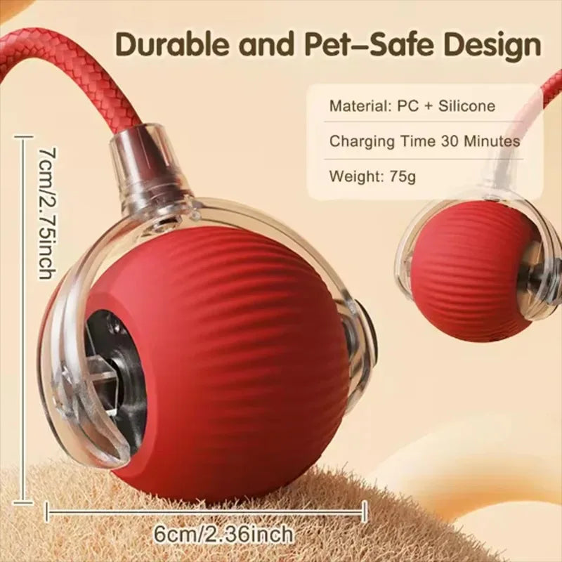 Interactive Suction Cup Cat Toy Ball – Self-Play Teaser Toy