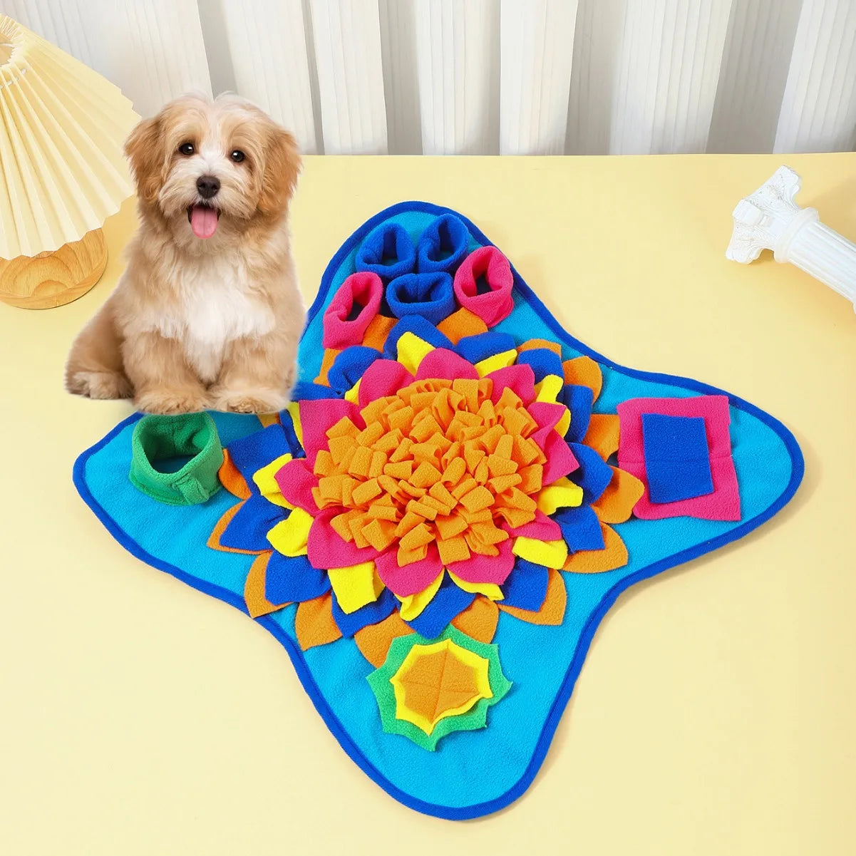 Interactive Dog Snuffle Mat – Slow Feeder Puzzle Toy for Mental Stimulation