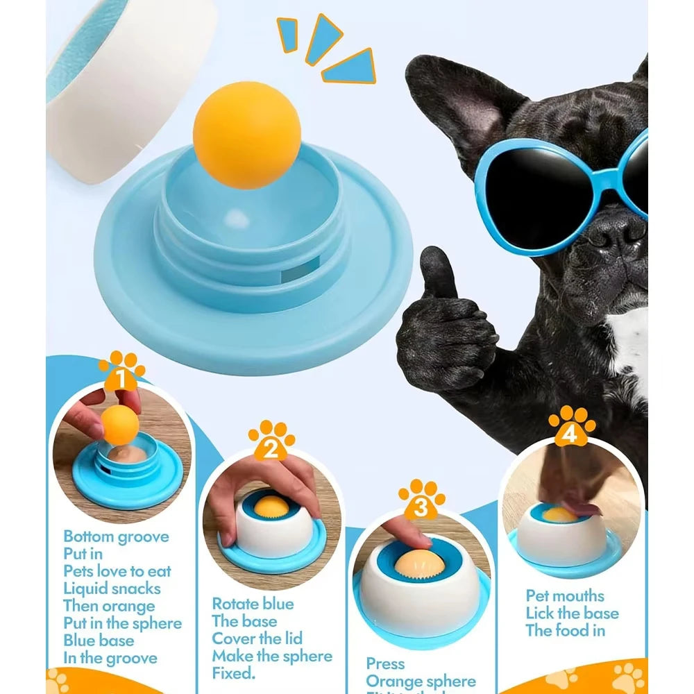 Dog Slow Feeder Lick Bowl – Interactive Anti-Anxiety Feeding Mat for Dogs & Cats
