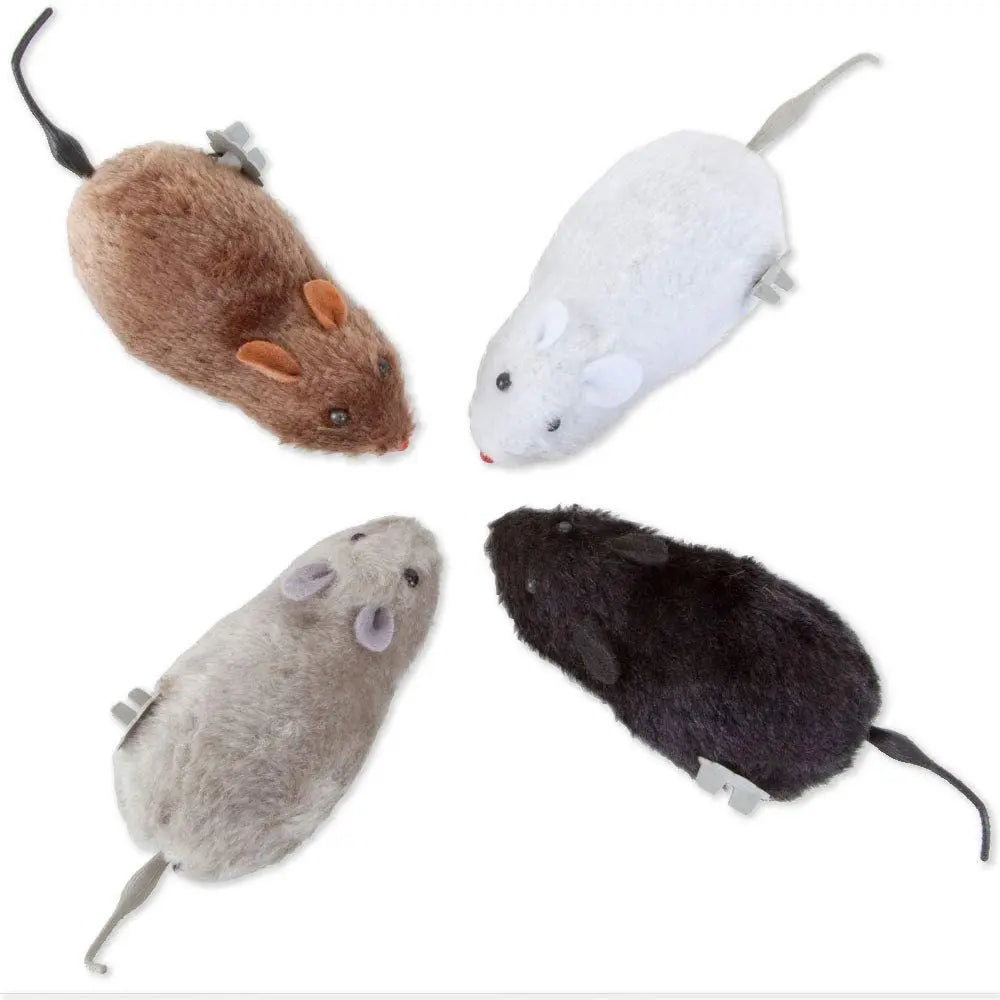 Interactive Plush Mouse Toy for Cats – Realistic Running Rat Chase Toy