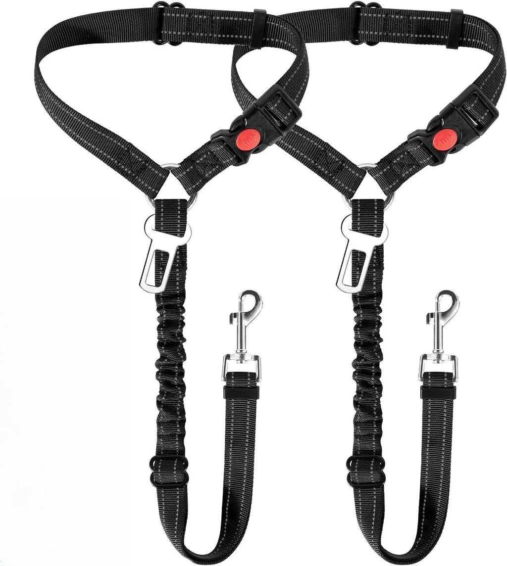 Shock-Absorbing Dog Car Seat Belt Restraint