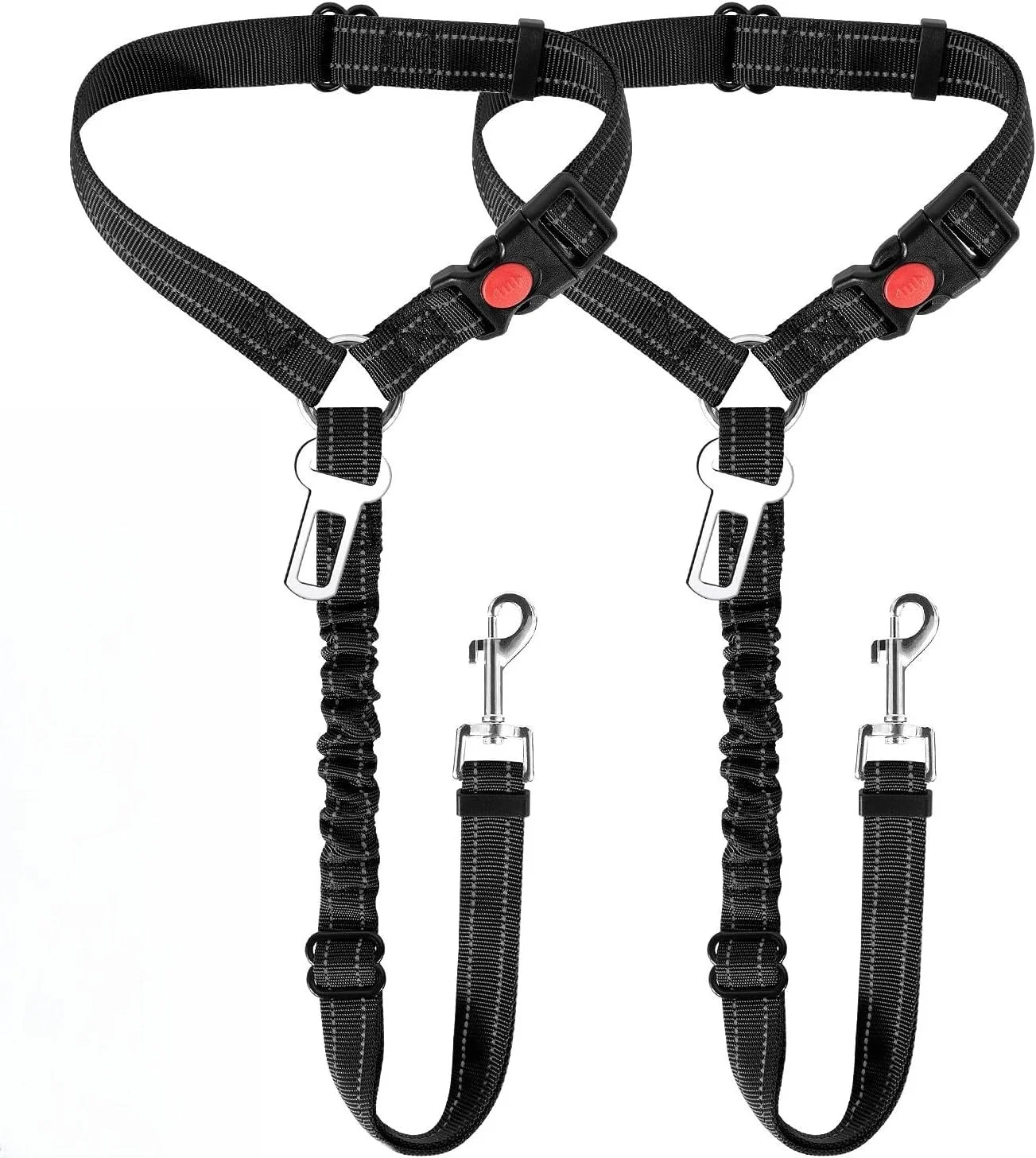 Shock-Absorbing Dog Car Seat Belt Restraint