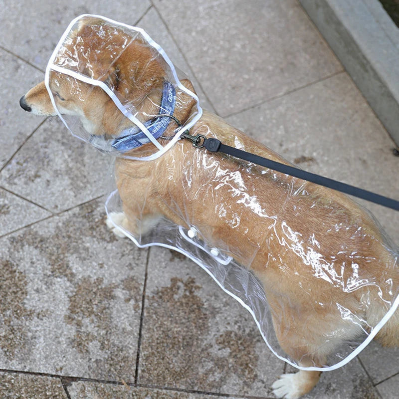 Waterproof Dog Raincoat with Hood – Reflective Pet Rain Jacket for Small & Medium Dogs, Puppy Rain Coat