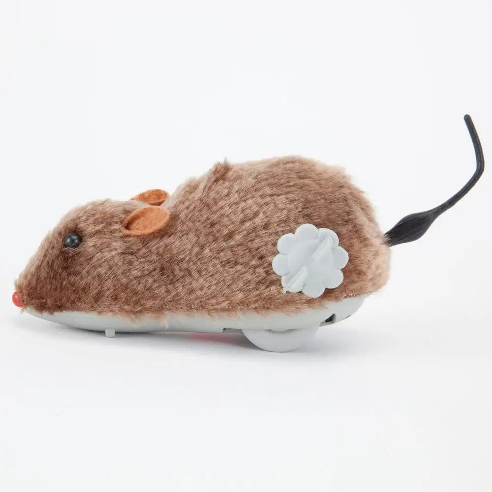Interactive Plush Mouse Toy for Cats – Realistic Running Rat Chase Toy