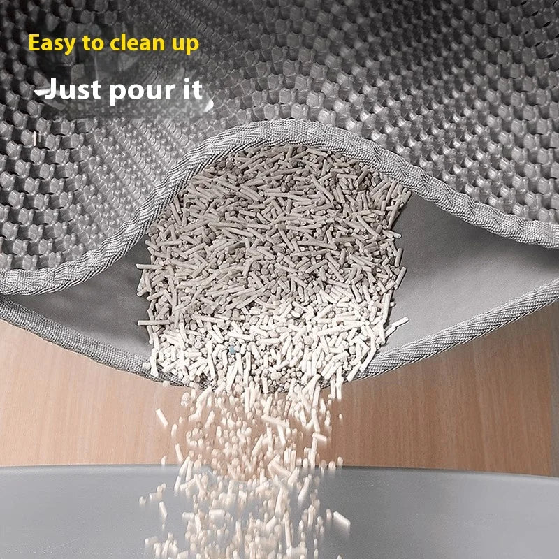 Waterproof Double Layer Cat Litter Mat – Traps Litter & Protects Floors