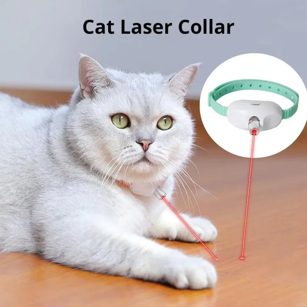 Wiederaufladbares Automatisches Laser-Katzenhalsband-Spielzeug – Interaktives Kätzchen-Übungsspielzeug