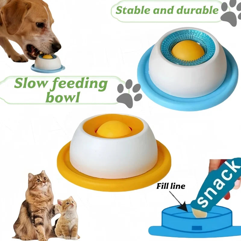 Dog Slow Feeder Lick Bowl – Interactive Anti-Anxiety Feeding Mat for Dogs & Cats