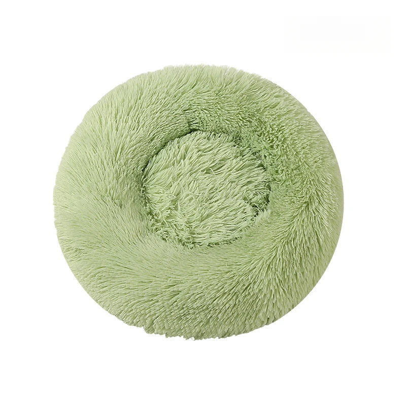 Calming Plush Donut Pet Bed – Ultra Soft Washable Bed for Cats & Small Dogs