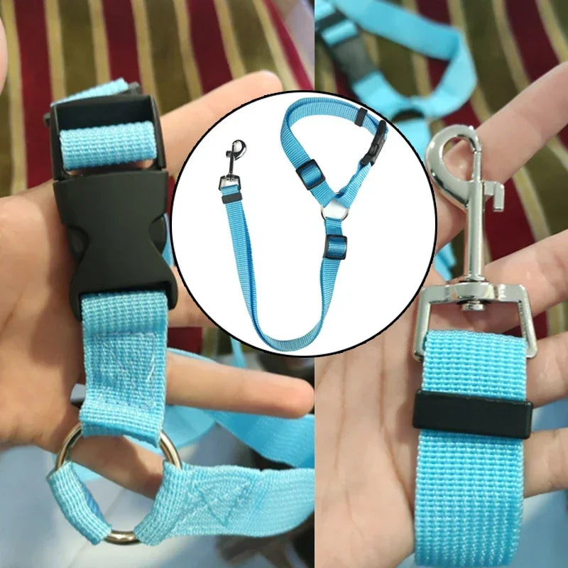 Adjustable Dog Car Seat Belt with Safety Clip | Travel Restraint