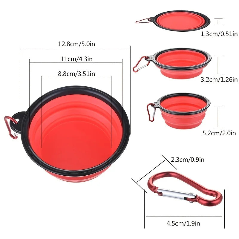 Collapsible Travel Pet Bowl – Portable Silicone Dog & Cat Water Bowl