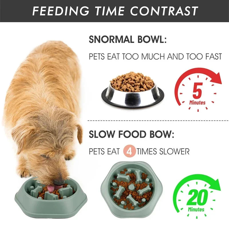 Slow Feeder Dog Bowl – Anti-Choking Puzzle Food Bowl for Small & Medium Dogs