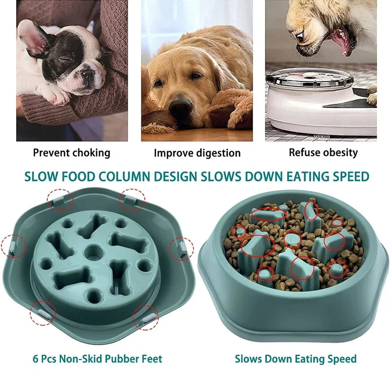 Slow Feeder Dog Bowl – Anti-Choking Puzzle Food Bowl for Small & Medium Dogs