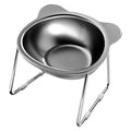 Stainless Steel Pet Bowl Slanted Anti Cervical Spondylosis for Cats and Dogs Dual Use Feeder
