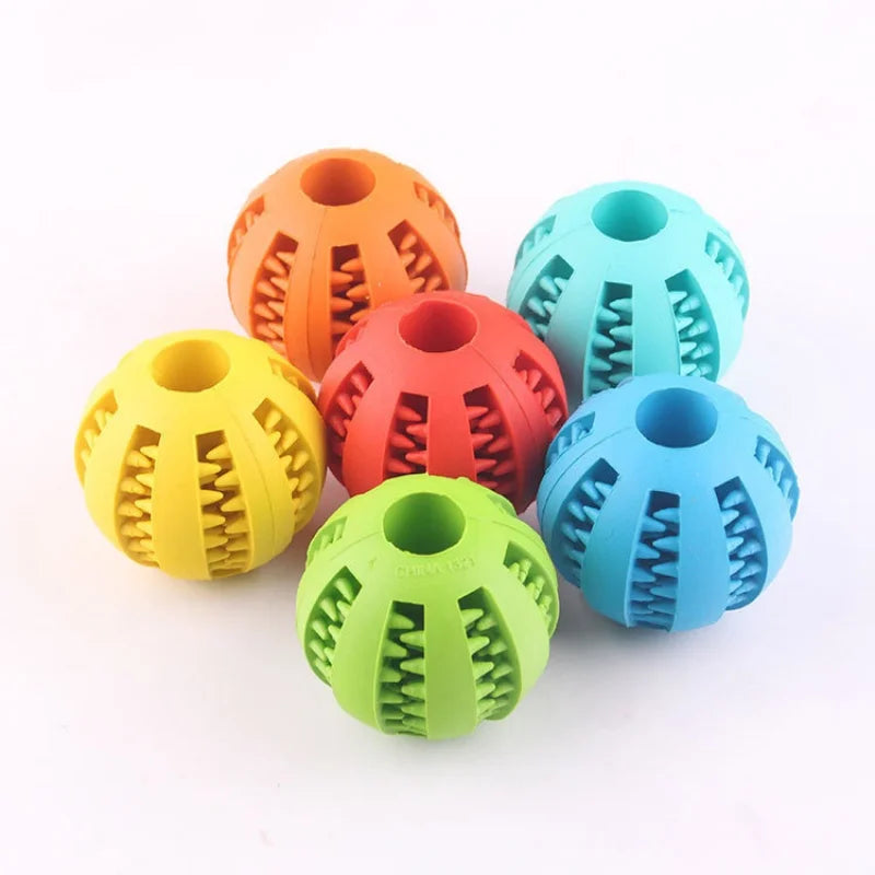 Interactive Dog Chew Ball | Treat Dispensing Dental Cleaning Toy for Dogs & Puppies