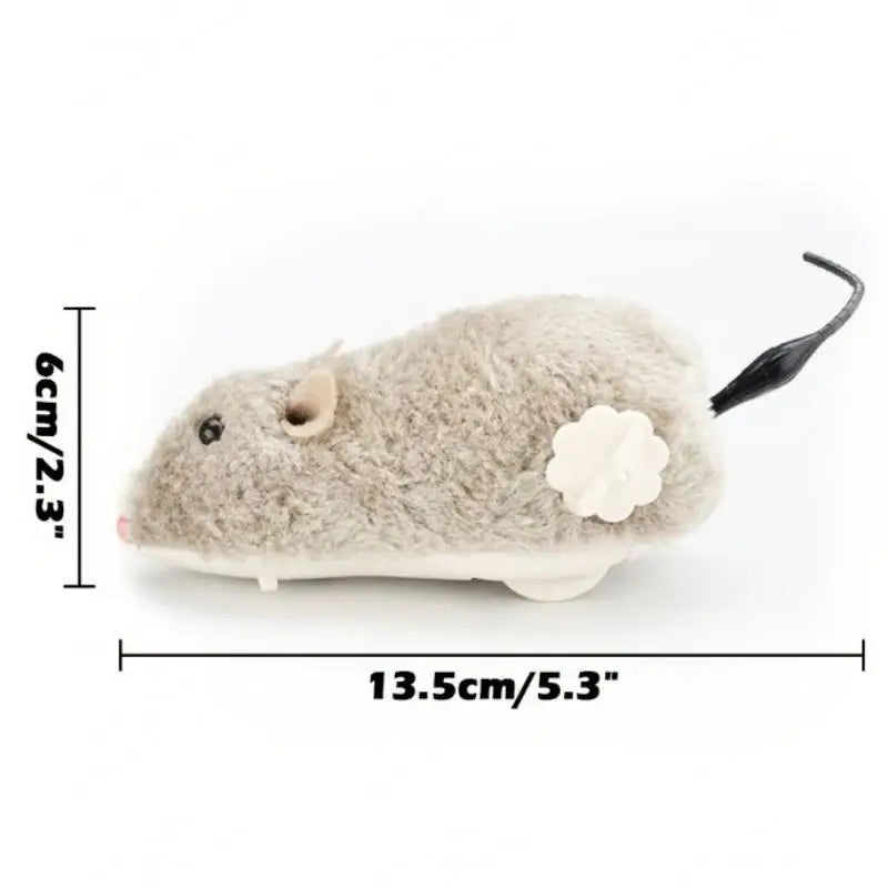 Interactive Plush Mouse Toy for Cats – Realistic Running Rat Chase Toy