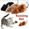 Interactive Plush Mouse Toy for Cats – Realistic Running Rat Chase Toy