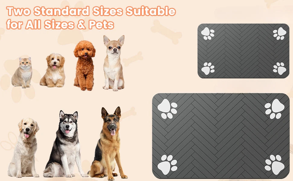Waterproof Pet Feeding Mat – Quick Dry Dog & Cat Bowl Placemat