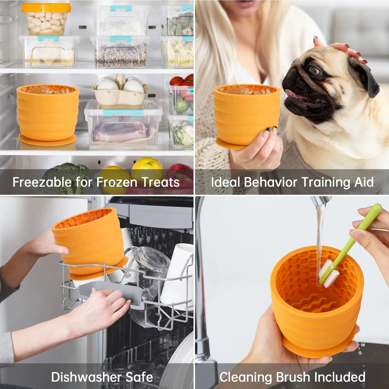 Premium Silicone Slow Feeder Bowl | Non-Slip Suction Base for Dogs