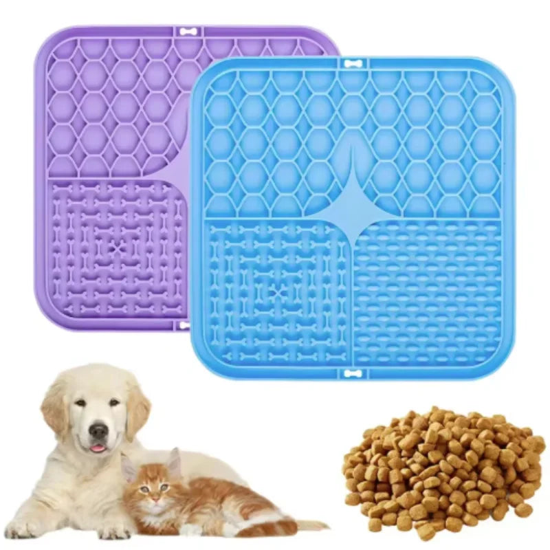 Dog Lick Mat with Suction Cups – Slow Feeder & Bath Distraction Mat