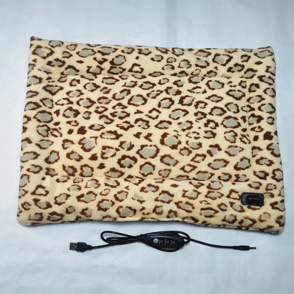 Electric Pet Heating Pad – Waterproof Heated Bed Mat for Dogs & Cats | Adjustable Temperature