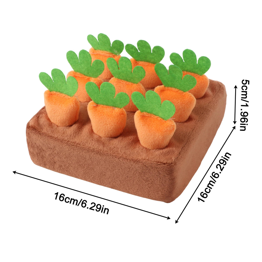 Dog Snuffle Mat with Carrots – Interactive Treat Puzzle & Slow Feeder