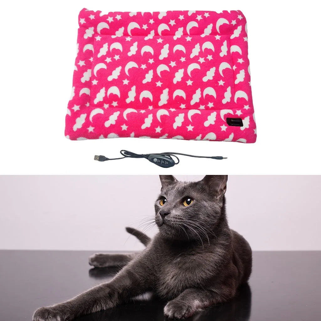 Electric Pet Heating Pad – Waterproof Heated Bed Mat for Dogs & Cats | Adjustable Temperature
