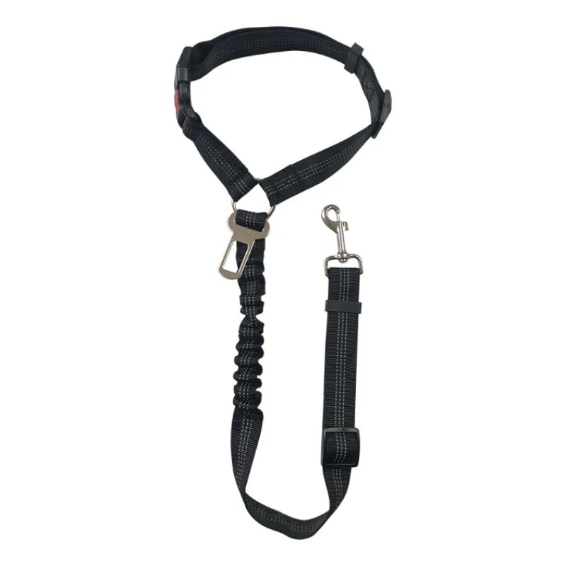 Shock-Absorbing Dog Car Seat Belt Restraint