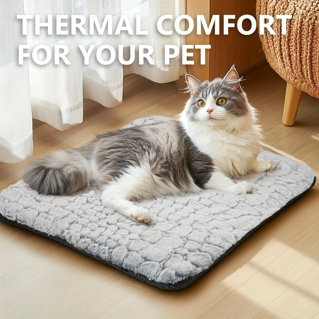 Self-Warming Pet Bed Mat – Washable Thermal Sleeping Pad for Cats & Dogs