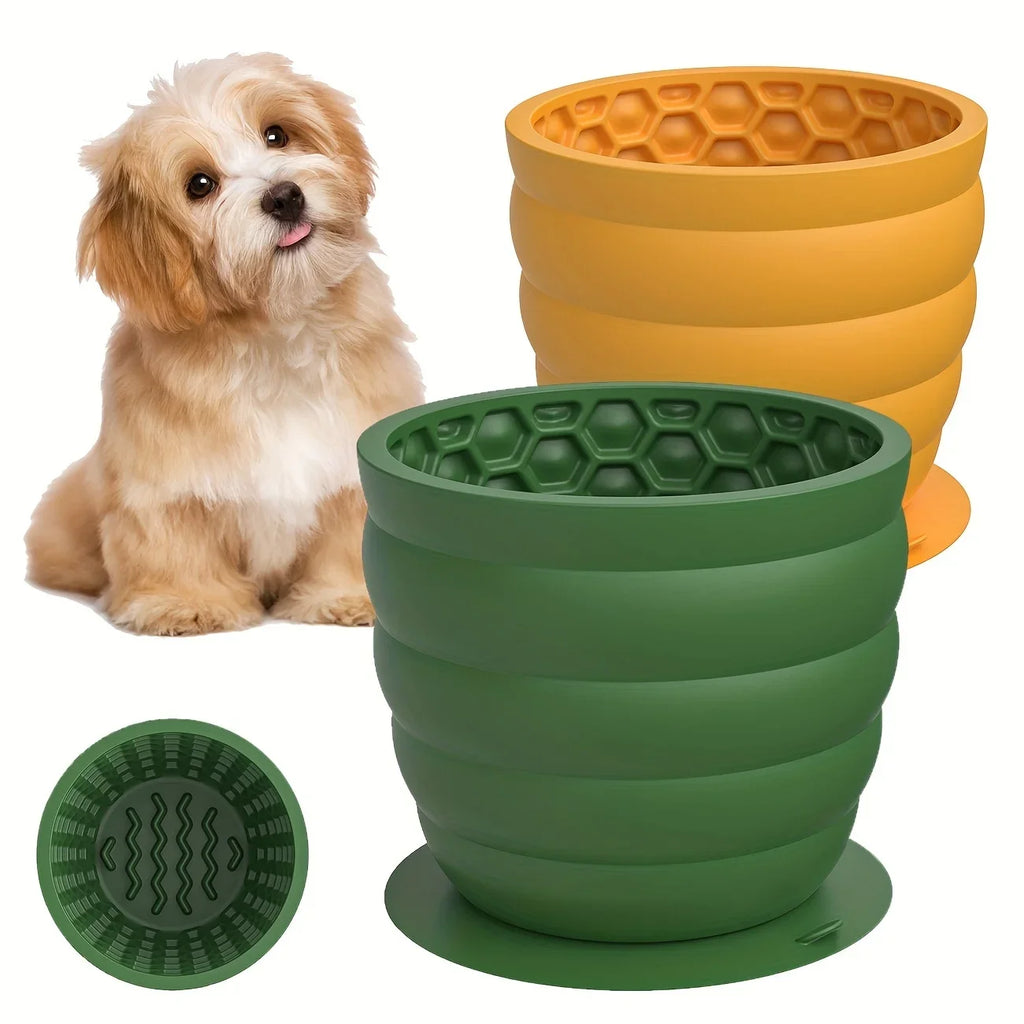 Premium Silicone Slow Feeder Bowl | Non-Slip Suction Base for Dogs