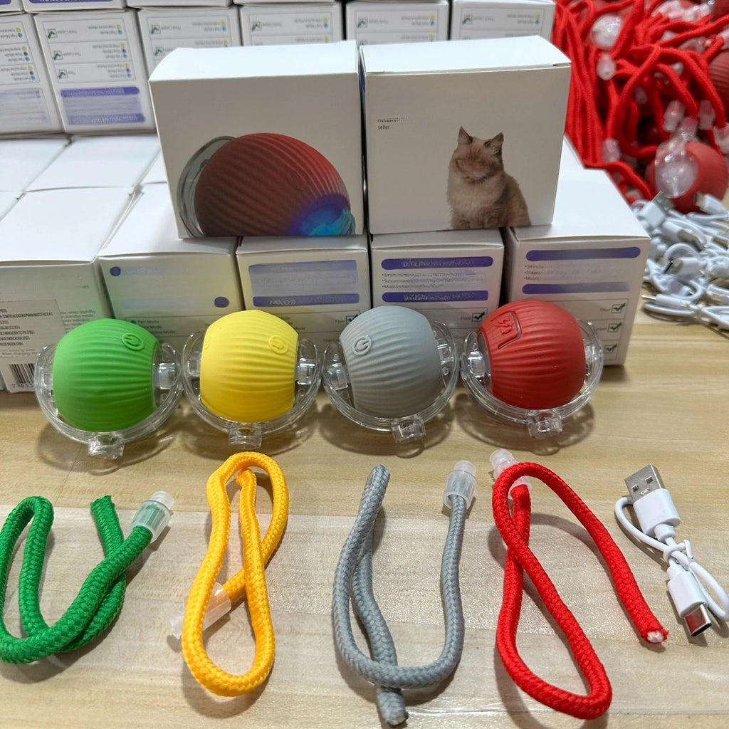 Interactive Suction Cup Cat Toy Ball – Self-Play Teaser Toy