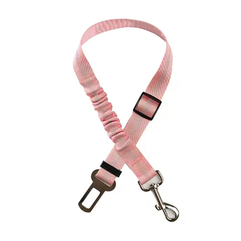 Adjustable Dog Car Safety Seat Belt with Shock Absorbing Bungee