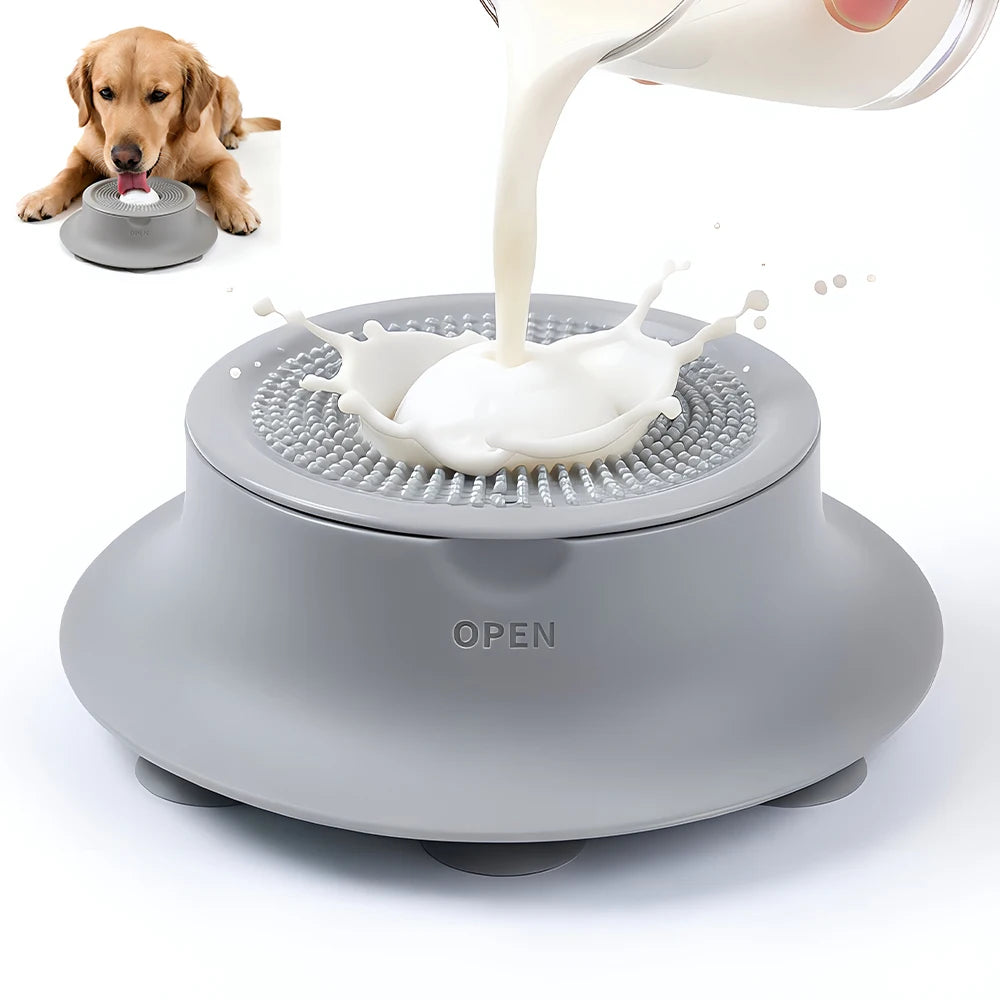 Silicone Slow Feeder Bowl for Dogs & Cats | Suction Cup Anti-Gulp Pet Bowl