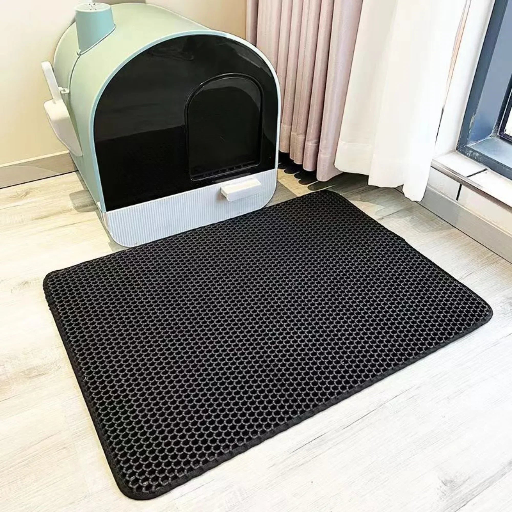 Waterproof Double Layer Cat Litter Mat – Traps Litter & Protects Floors
