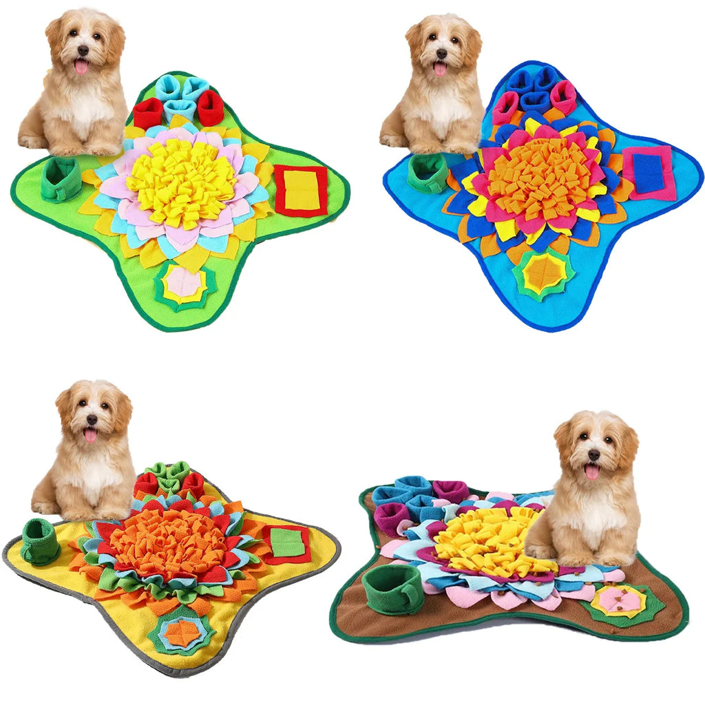 Interactive Dog Snuffle Mat – Slow Feeder Puzzle Toy for Mental Stimulation