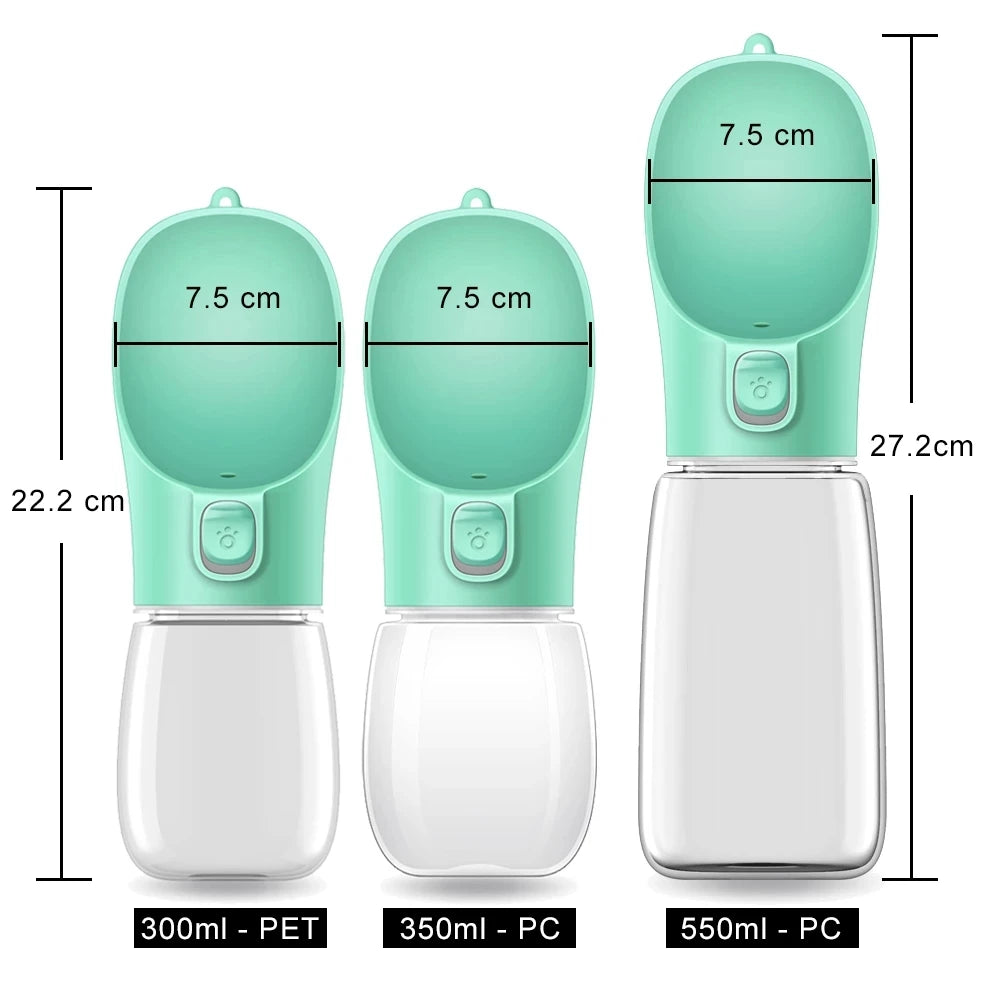 Portable Leakproof Dog Water Bottle for Walks & Travel