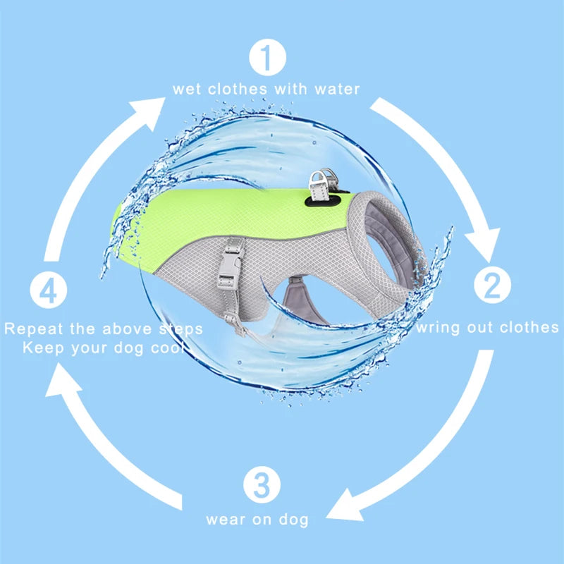 Cooling Dog Vest – Breathable Summer Cooling Harness for Small & Large Dogs