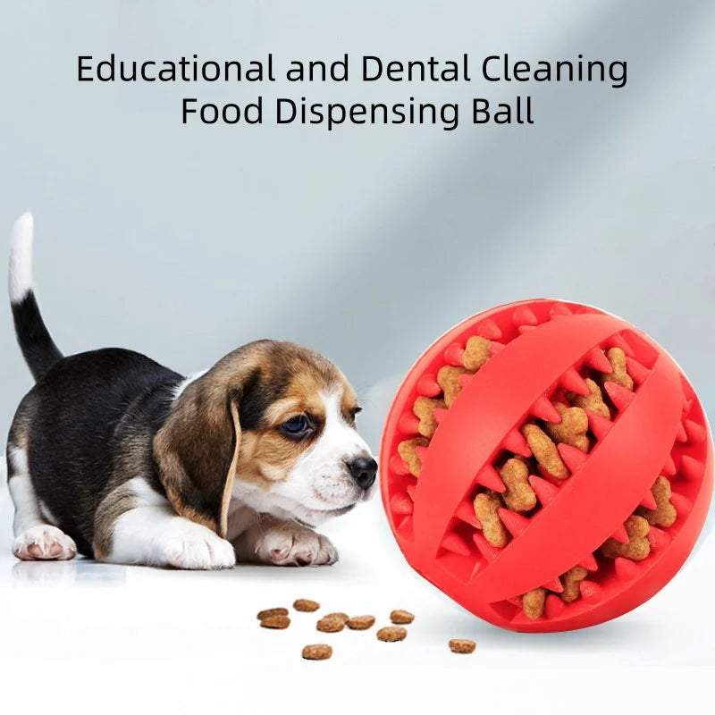 Interactive Dog Chew Ball | Treat Dispensing Dental Cleaning Toy for Dogs & Puppies